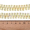 Electroplate Transparent Glass Beads Strands EGLA-N057-01A-04-4