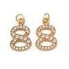 304 Stainless Steel Rhinestone Pendants STAS-N133-03I-G-1