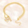 Mother's Day Brass Micro Pave Clear Cubic Zirconia Mom Heart Pendant Necklaces for Women NJEW-A071-06A-G-2
