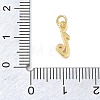 Brass Micro Pave Clear Cubic Zirconia Charms KK-D289-66G-I-3