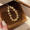 Brass Micro Pave Clear Cubic Zirconia Link Chain Bracelets for Women WG3120E-02-1