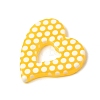 Opaque Polka Dot Pattern Resin Pendants FIND-H021-01B-2