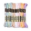 12 Skeins 12 Colors 6-Ply Polyester Embroidery Floss OCOR-M009-01B-02-1