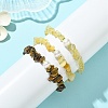 3Pcs 3 Styles Natural Mixed Gemstone Chip & Cultured Freshwater Pearl Beaded Stretch Bracelets Set for Women BJEW-JB13762-06-2