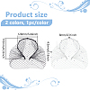 2Pcs 2 Colors Bridal Rhinestones Pearl Mesh Veil Cloth Hair Bands OHAR-BC0001-03-2
