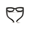 Brass Glasses Frame Open Cuff Ring for Women LS-RJEW-F140-140EB-2