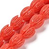 Synthetic Coral Dyed Carved Beads Strands CORA-P004-01A-1