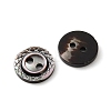 Natural Black Lip Shell Flat Round Buttons with Carved Rim SH-CBA18B6-02B-06-2