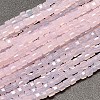 Faceted Cube Imitation Jade Glass Beads Strands EGLA-J133-A02-1