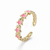 Brass Enamel Cuff Rings RJEW-Q164-017-NF-4