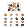 Hollow Brass Micro Pave Clear Cubic Zirconia Beads ZIRC-TA0001-16-9