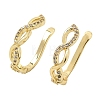 Brass Micro Pave Cubic Zirconia Cuff Earrings for Women CU-CBAE7DF-20G-4