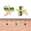 Brass Micro Pave Cubic Zirconia Pendants KK-B102-12G-02-3