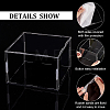 Rectangle Transparent Acrylic Minifigures Display Boxes with Black Base ODIS-WH0030-51B-4
