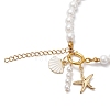 Summer Beach Shell & Starfish Charm Bracelets BJEW-JB10485-3