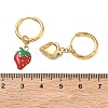 Fruit 304 Stainless Steel Enamel Hoop Dangle Earrings EJEW-T059-01A-5