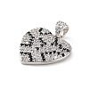 Rack Plating Brass Micro Pave Cubic Zirconia Pendants KK-P247-04P-2