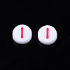 White Opaque Acrylic Beads MACR-T038-18-1-3