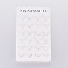 304 Stainless Steel Stud Earrings EJEW-I229-01G-B-3