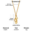 Brass Rhinestone Pendant 304 Stainless Steel Chain Necklaces for Women WG20590-01-1