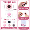 1Bag Sunflower & Round Silicone Focal Beads SIL-TA0003-42-4