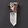 Natural Quartz Crystal Big Pointed Pendants G-I324-14R-3