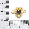 Brass Glass Connector Charms KK-E802-26-4