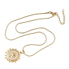 304 Stainless Steel Micro Pave Clear Cubic Zirconia Pendant Necklaces for Women LS-NJEW-Z103-01G-09-4