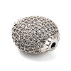 Brass Micro Pave Cubic Zirconia Beads KK-L229-023P-02-2