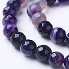 Natural Striped Agate/Banded Agate Beads Strands G-G753-07-8mm-3