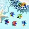 7Pcs 7 Colors Handmade Glass Pendants GLAA-CJ0002-99-5