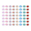 240Pcs 8 Colors Transparent Baking Painted Glass Beads GLAA-TA0001-18-16
