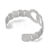 Oval 304 Stainless Steel Cuff Bangles for Women BJEW-B104-17P-3