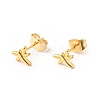 304 Stainless Steel Tiny Dragonfly Stud Earrings with 316 Stainless Steel Pins for Women X-EJEW-J043-02G-1