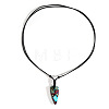 Bohemian Triangle Dyed Natural Imperial Jasper Pendant Necklaces HW6512-1-2