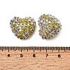 Sparkling Acrylic Heart Beads with Rhinestone Embellishment OACR-NH0001-02A-05-3