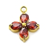 304 Stainless Steel Micro Pave Cubic Zirconia Pendants LS-STAS-U042-06G-06-1