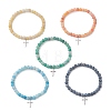 Cross 201 Stainless Steel Charm Bracelets BJEW-JB13251-2