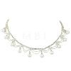 Brass Crystal Rhinestone Tennis Necklaces NJEW-JN06128-3