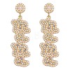 Mother's Day Alloy Rhinestone Dangle Stud Earrings WGC7371-03-2