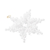 Glass Seed Beaded Snowflake Pendants PALLOY-MZ00890-02-3
