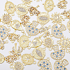 48Pcs 8 Styles Rack Plating Alloy Charms FIND-DC0002-78-3