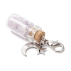 Chakra Natural & Synthetic Gemstone Chips inside Glass Wishing Bottle Pendant Decoration GG-CJBAB5-5