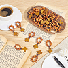 25Pcs Wood Cross & Round Beads Finger Rings RJEW-NB0001-09B-4