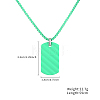 Stainless Steel Simple Texture Rectangle Pendant Necklaces for Men EJ7341-3-2