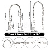 2Pcs 2 Style Zinc Alloy Skull Link Chain Waist Belt AJEW-AR0001-75-2