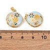 Brass Enamel Locket Pendants X-KK-G543-01G-02-3
