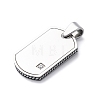 304 Stainless Steel Micro Pave Cubic Zirconia Pendants STAS-U043-24P-2