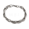 201 Stainless Steel Rope Chain Bracelets for Men STAS-T077-10P-4