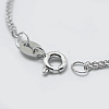 Anti-Tarnish Rhodium Plated 925 Sterling Silver Chain Necklaces STER-F039-45cm-02P-2